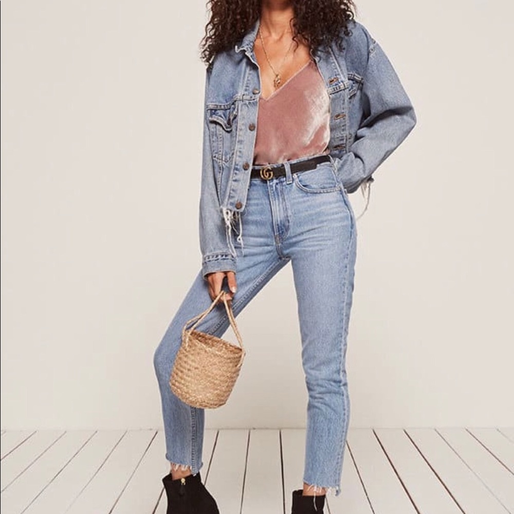 REFORMATION Duchess Velvet Tank Top